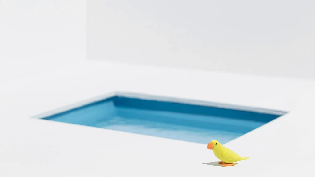 Exemple de mini piscine coque polyester installée dans un petit jardin : une solution esthétique et compacte, idéale pour profiter des beaux jours sans formalités administratives.