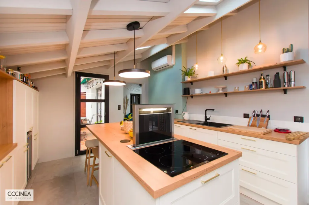 MALAGA BLANC MAT ET CHÊNE ANTIQUE