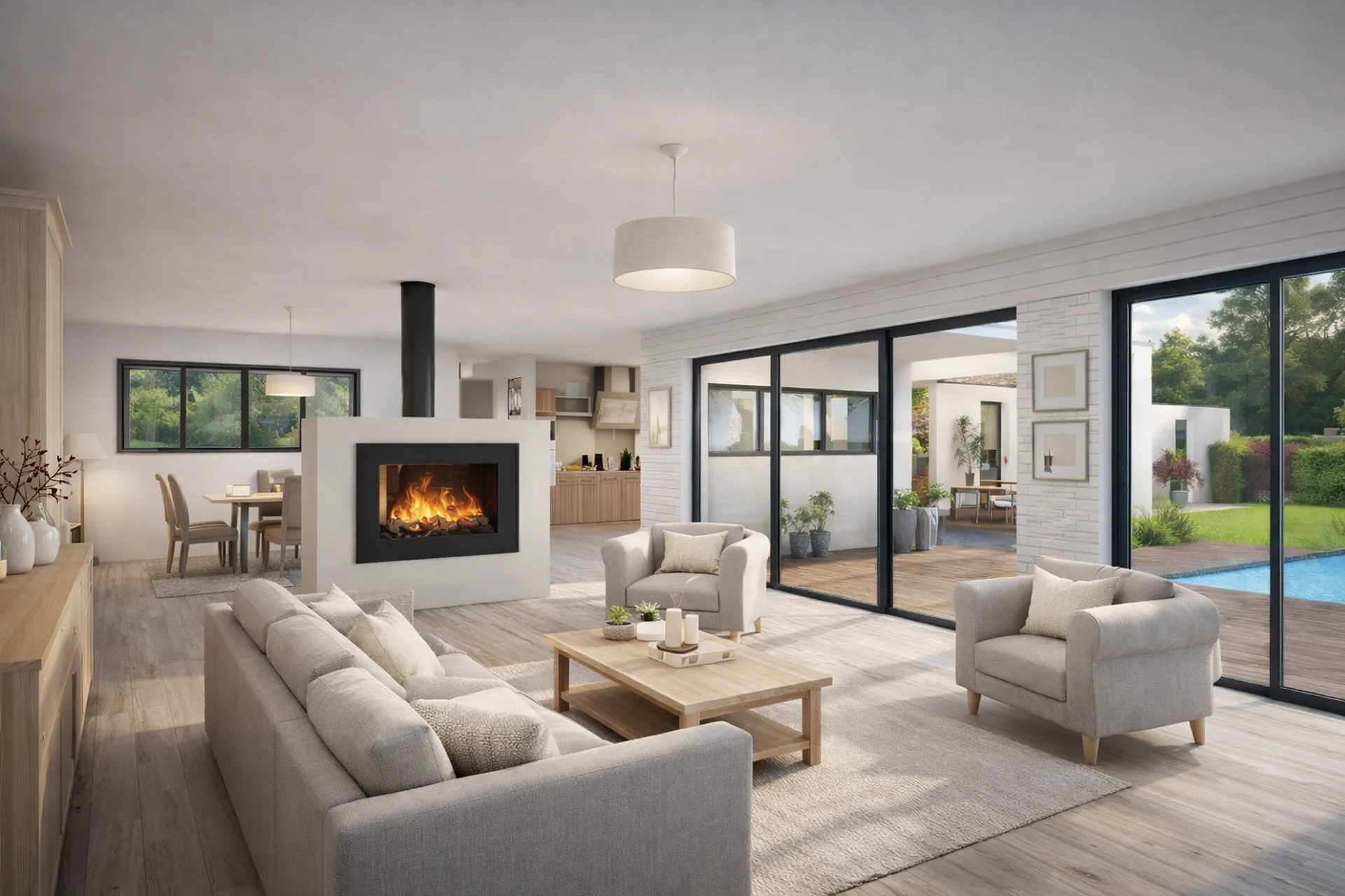 Villa contemporaine élégante signée Maisons HERAUD à Pessac