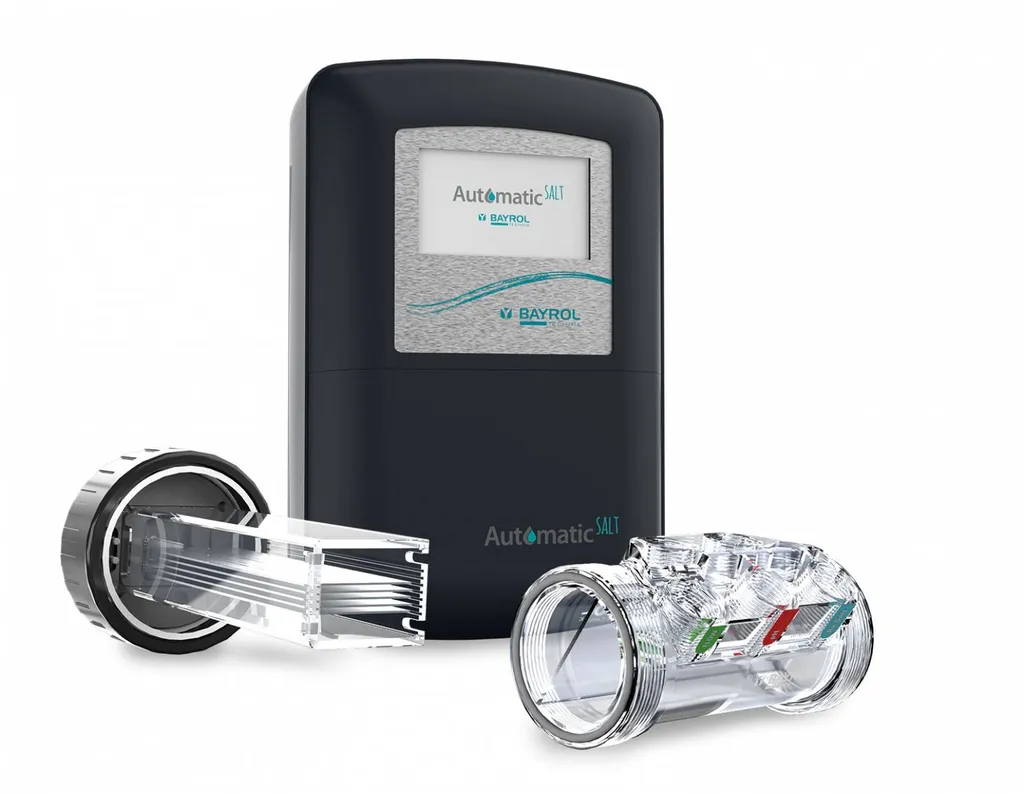Électrolyseur au sel connecté de dernière génération pour un traitement automatique de votre piscine - Automatic Salt Bayrol - Aquarev'Piscines - Mane en Provence 04300