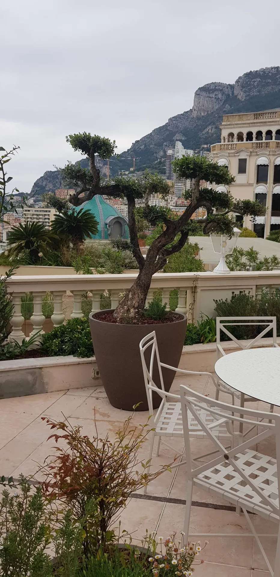 Terrasse de l'hôtel Hermtiage à Monaco