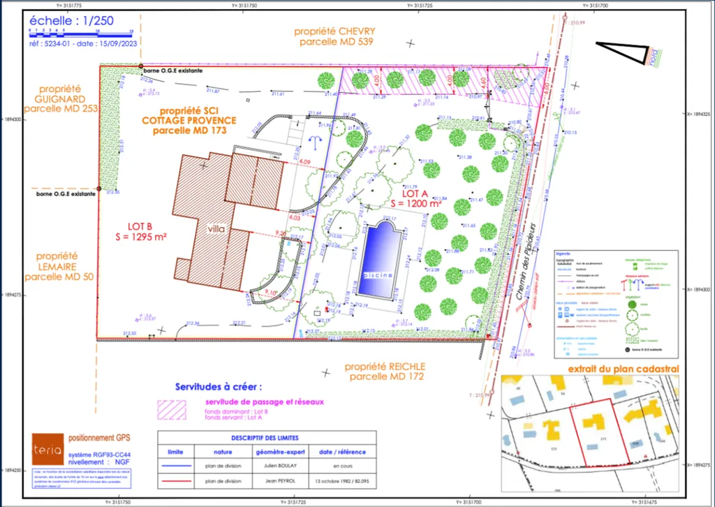 Parcelle constructible sur la commune d'Aix en Provence, dans les Bouches du Rhône