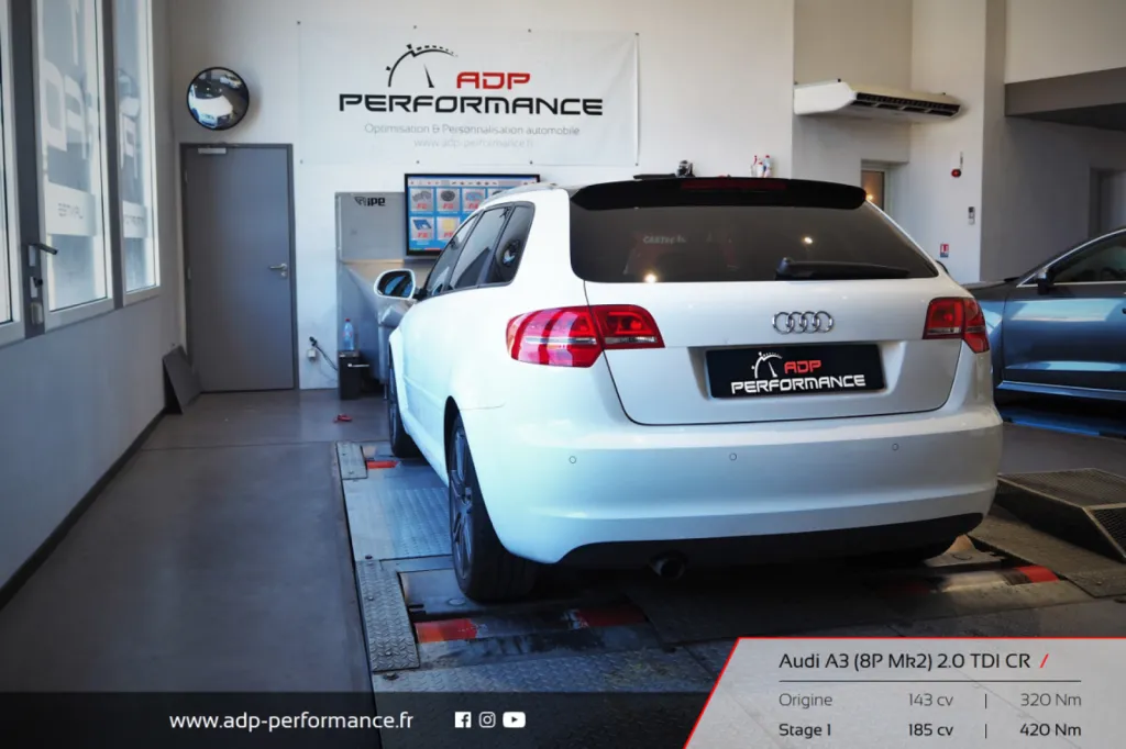 Reprogrammation moteur Arles - Audi A3 8P Mk2 2.0 TDI CR 143cv - ADP Performance