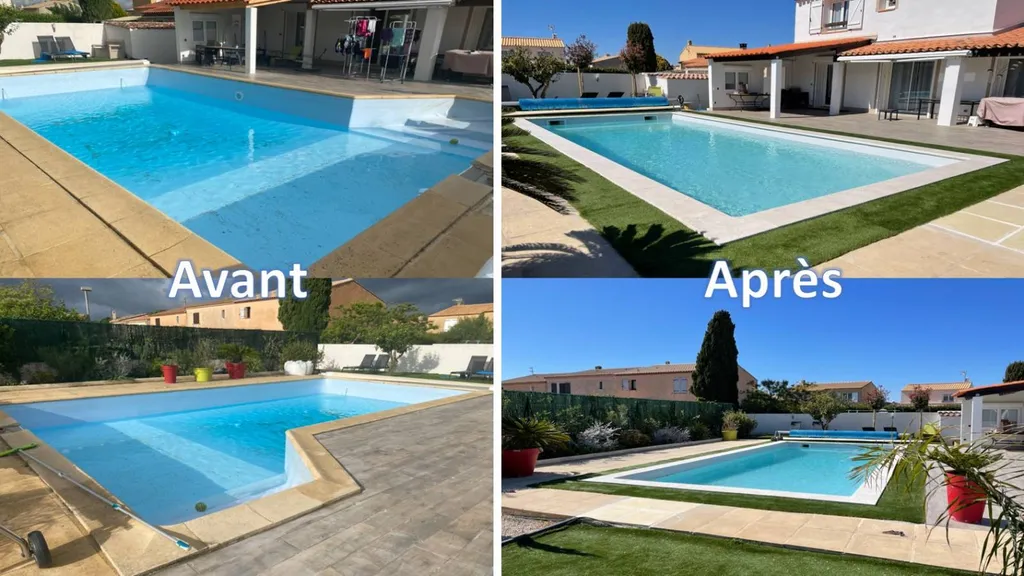 avant apres changement de piscine