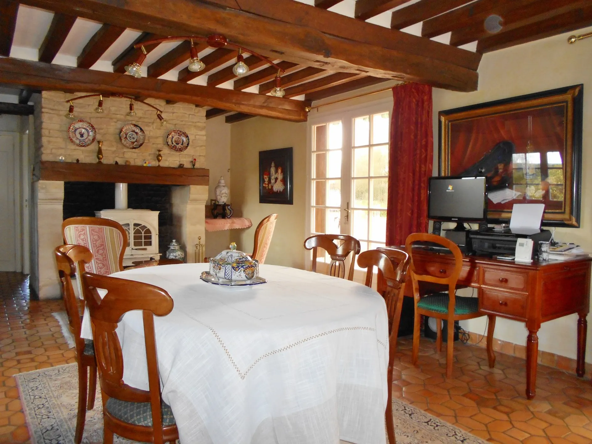 Maison à vendre, piscine petit court de tennis, Région Lisieux, Pays d'Auge 14