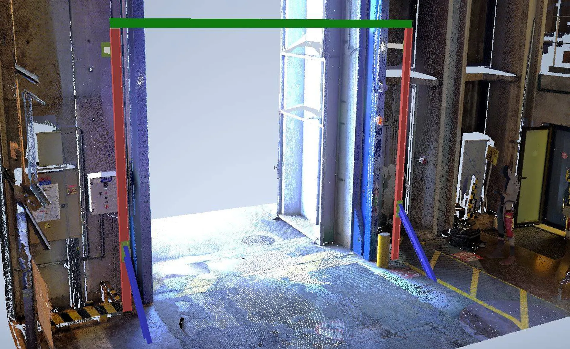 Structure 3D placée dans le scan