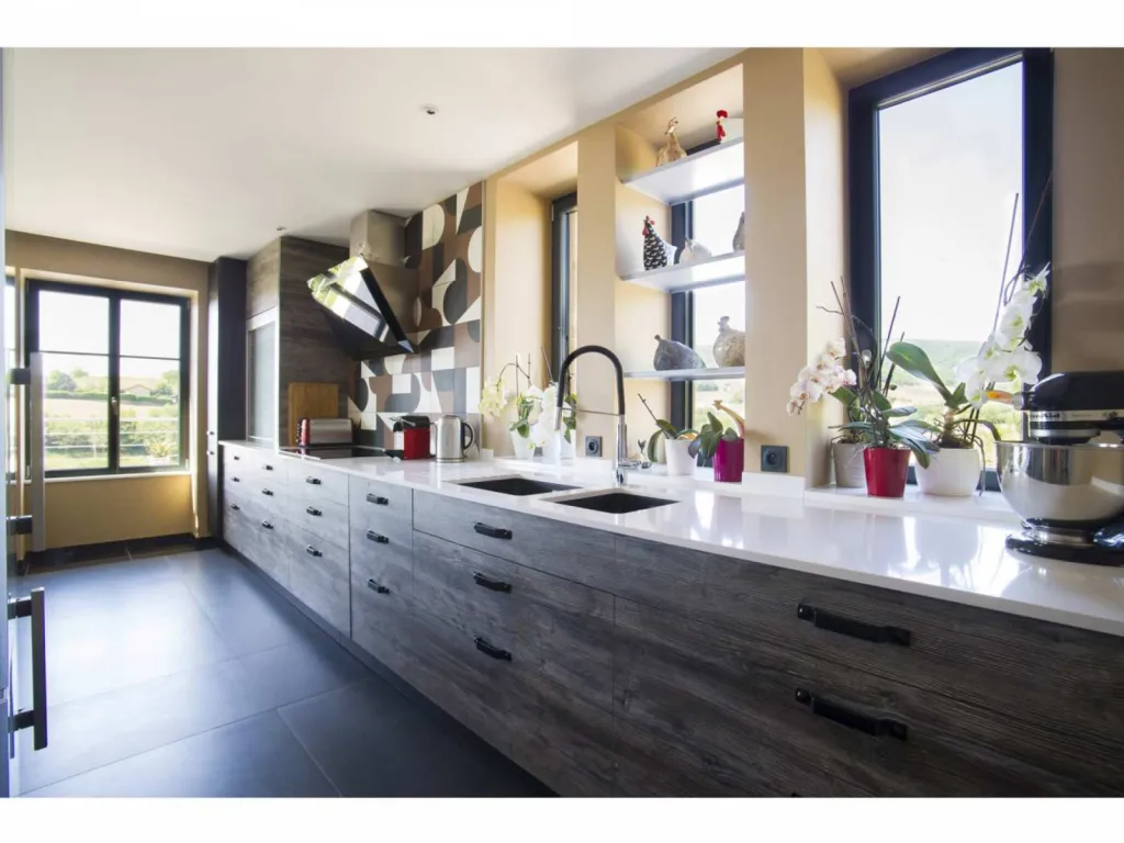 photographe d'architecture maison de particulier aménagement d'une cuisine