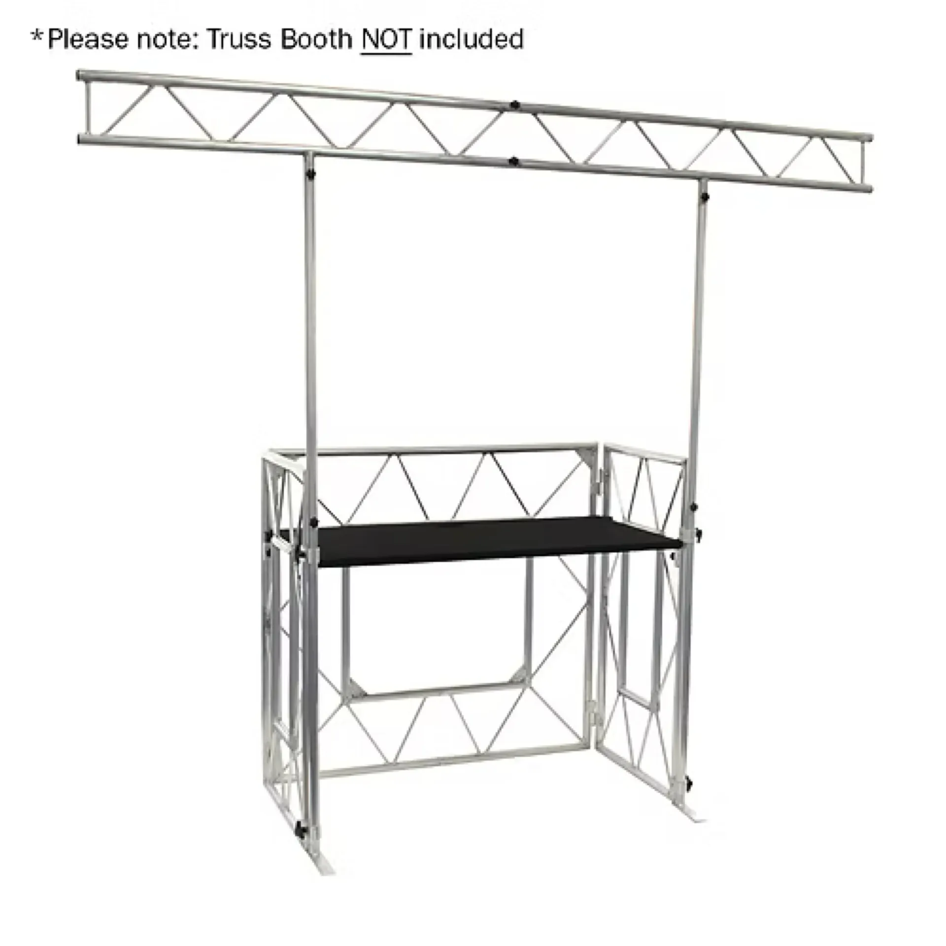 DESK DJ ALU AVEC PONT SUPERIEUR ALU