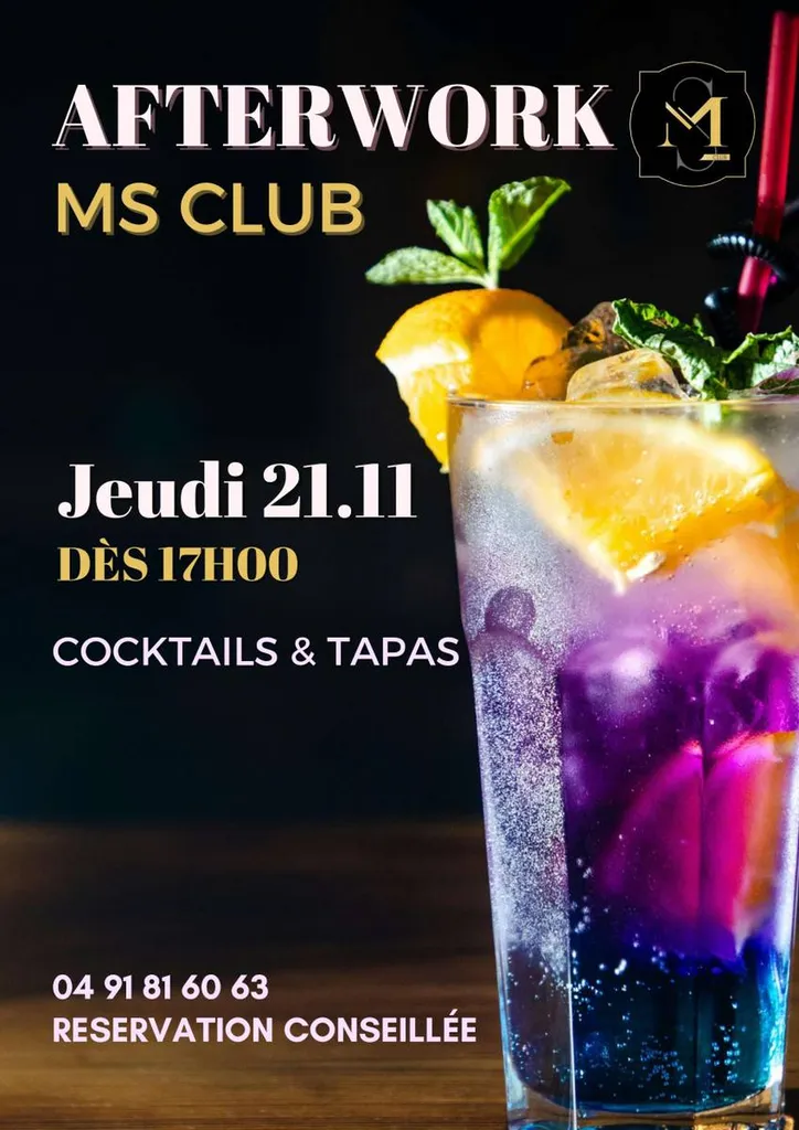 Afterwork Jeudi 21 novembre à partir de 17h00