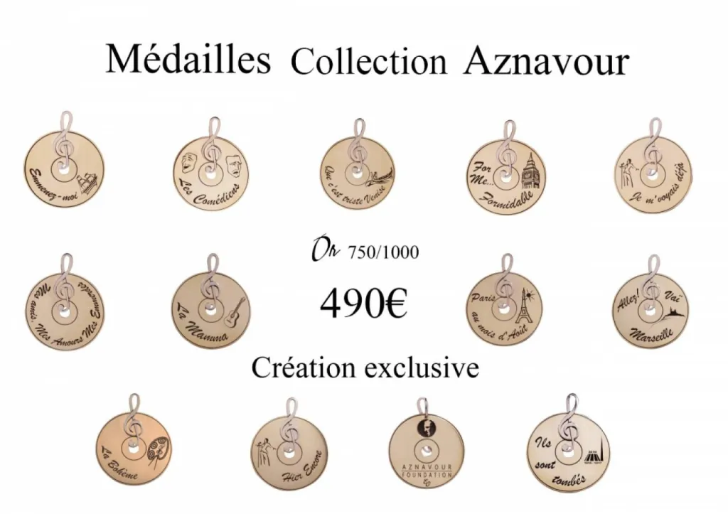 collection Médailles Aznavour