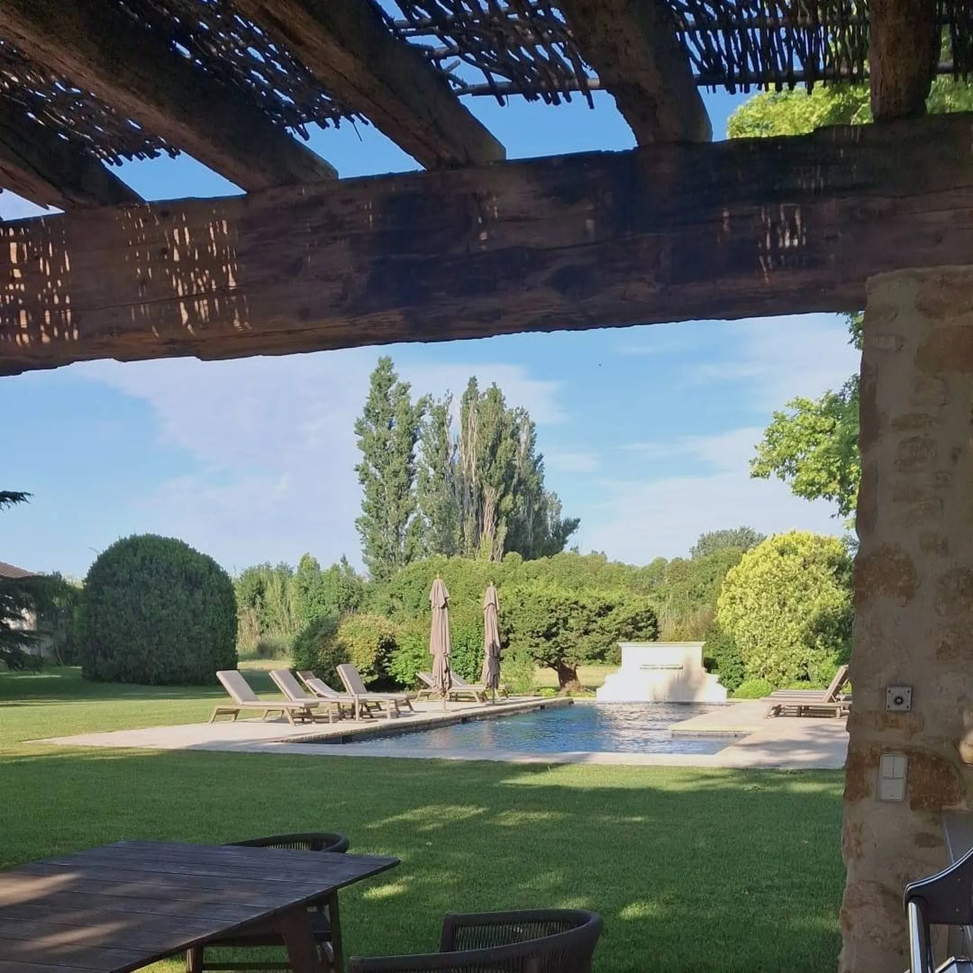 Piscine paysagère intégrée dans un jardin provençal à Aix-en-Provence (13100)