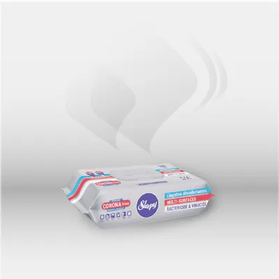 Sleepy - lingettes désinfectantes virucides, bactéricides, et fongicides contre le coronavirus pour corps et surfaces