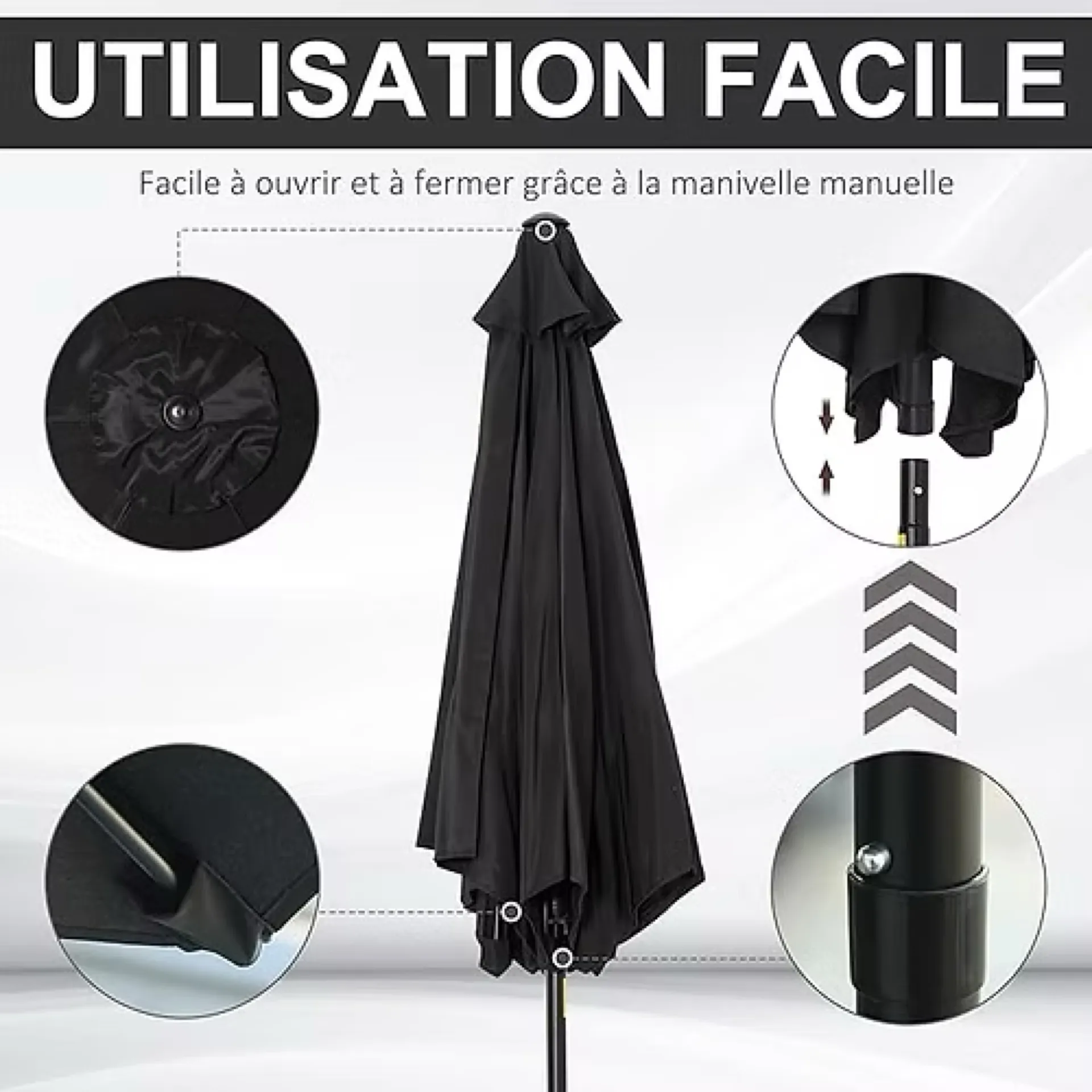 PARASOL PROTECTION MATERIEL DIAM 2.60M
