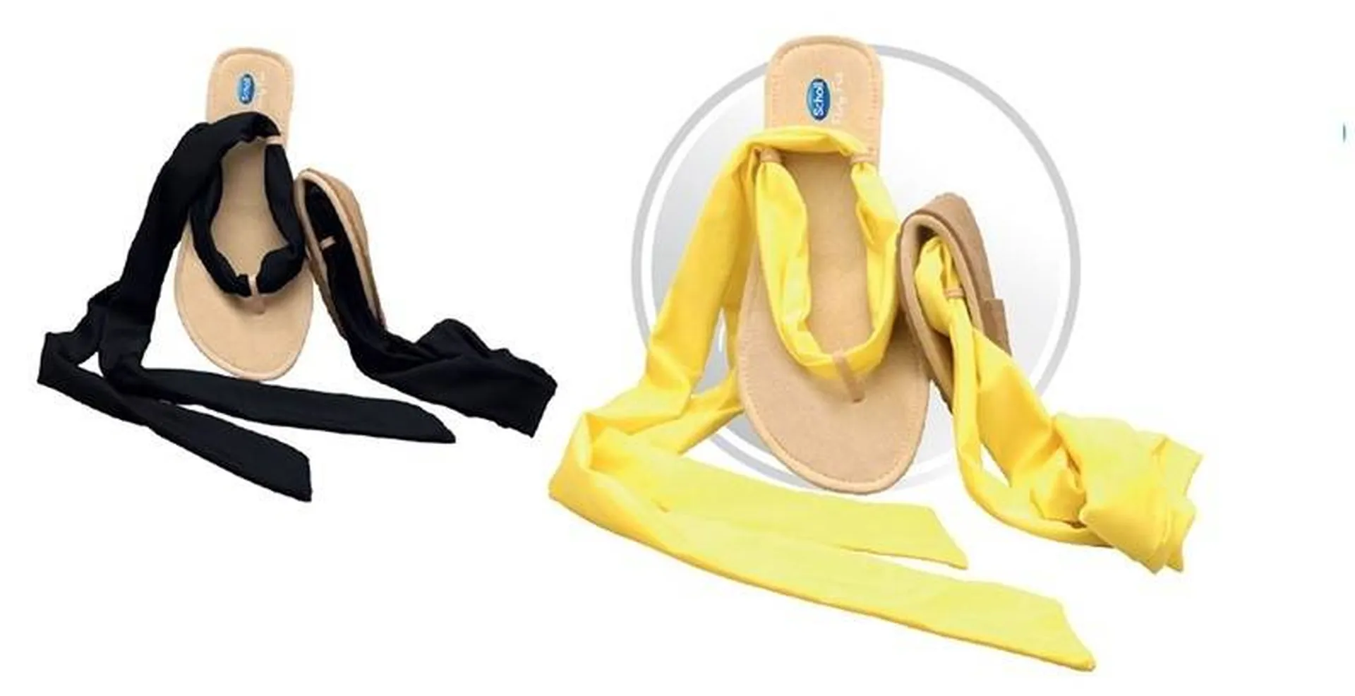 Ballerines tout confort vendues en 2 couleurs : une paire noire et une paire jaune, très facile a transporter dans votre sac a main