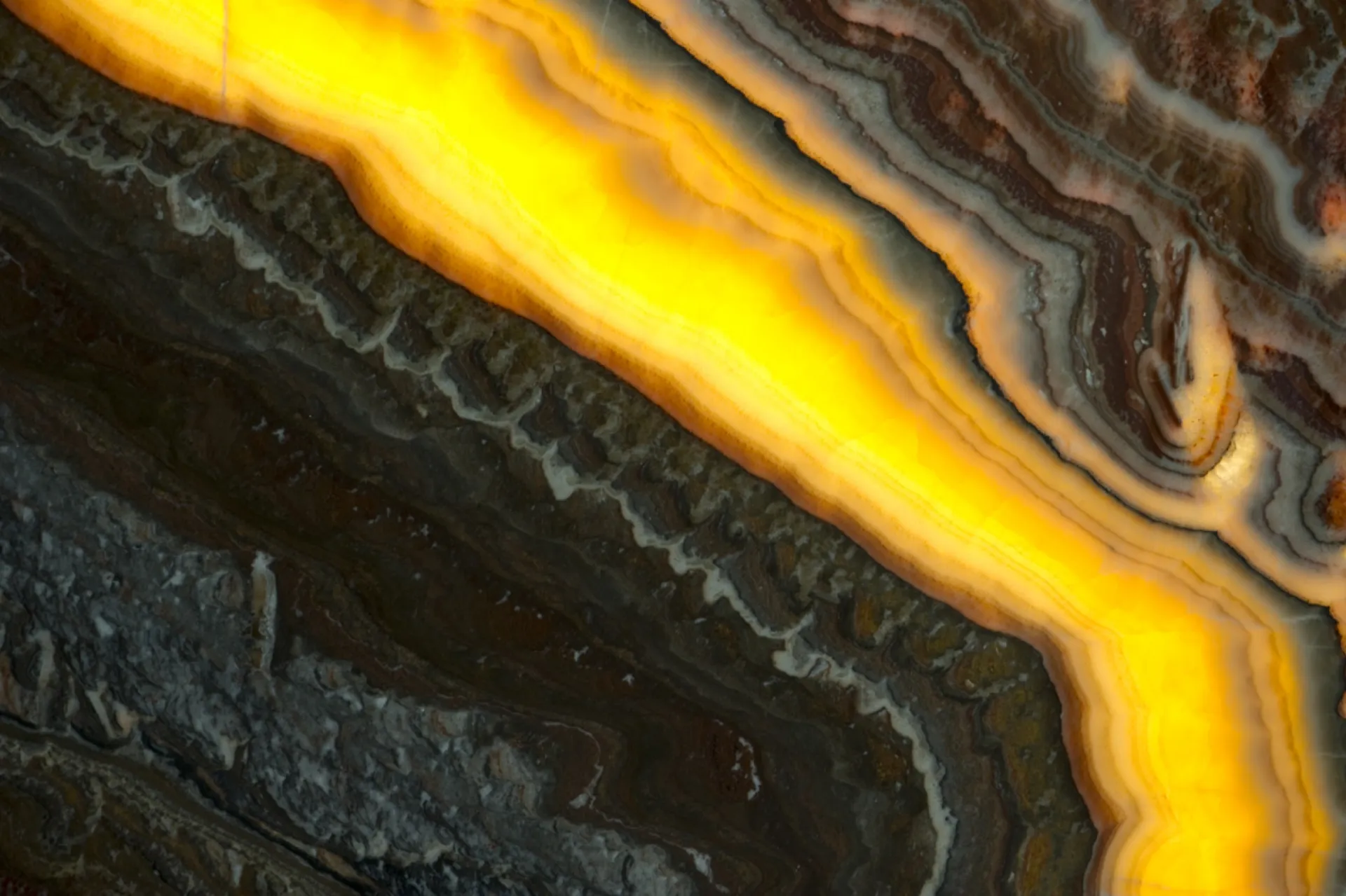 Marbre jaune et noir