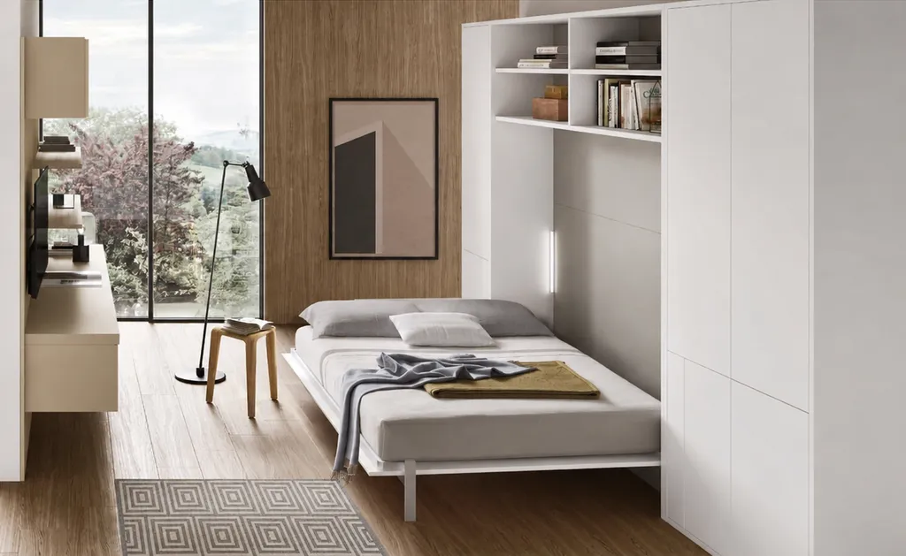 Gagnez des mètres carrés avec le lit rabattable horizontal 140 ou 160 modèle Grau-du-roi