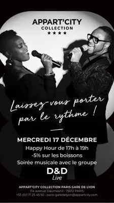 Première prestation musicale de D&D Live Music à Paris Gare de Lyon