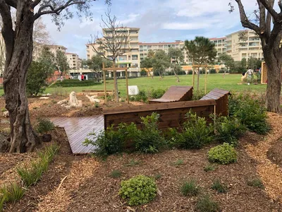 Platelage bois pour le festival des jardins à Antibes