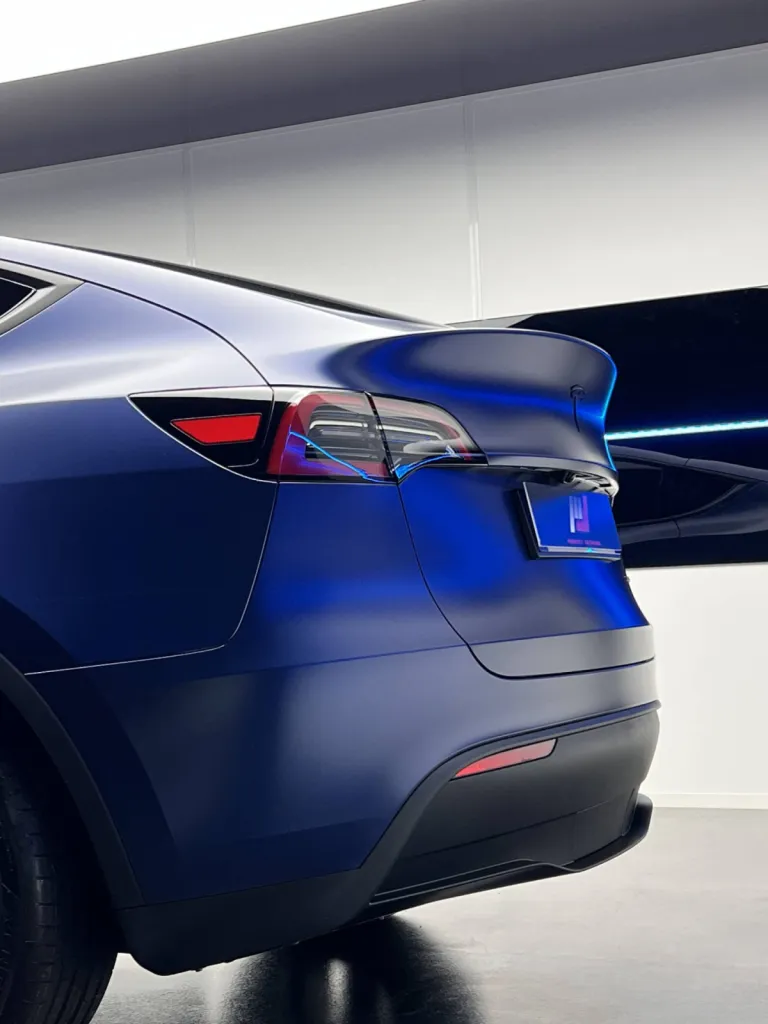 TESLA MODEL Y BLEU OUTREMER - CONVERSION PPF SATIN - LILLE 59