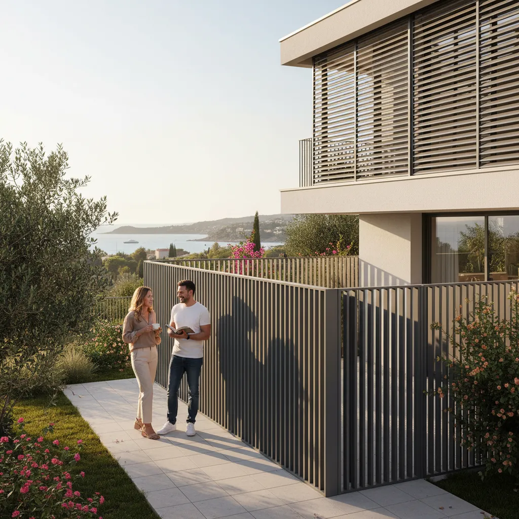 Pose de claustras en aluminium design à Toulon proche de Hyères : Brise-vue moderne et persiennes pour intimité et esthétique