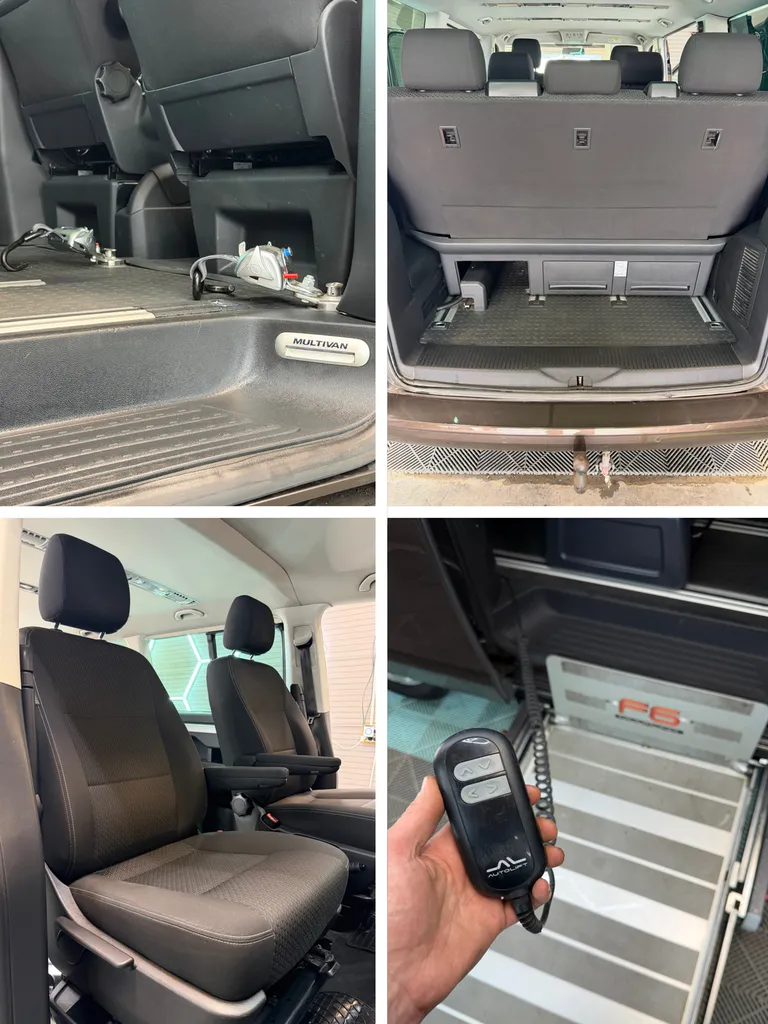Multivan pmr dsg7 4motion 2.0 tdi 150chv – 7 places + fauteuil – vasp handicap – rare – 2016
