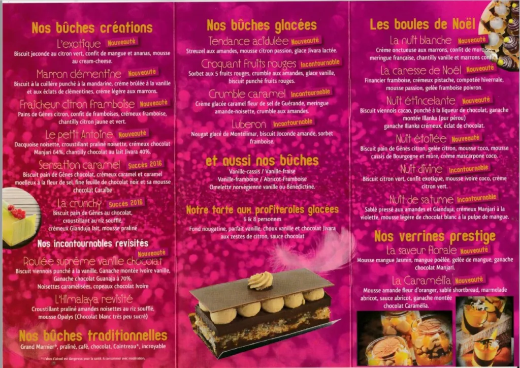 Listing fêtes de fin d'année 2017