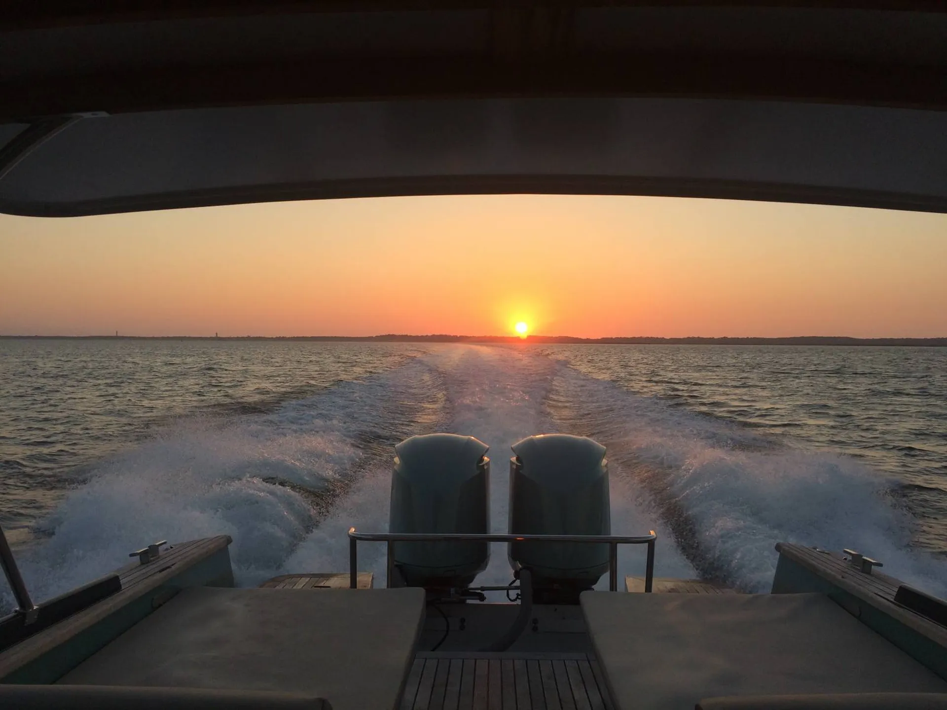 Coucher du soleil sur le basisn d'Arcachon 