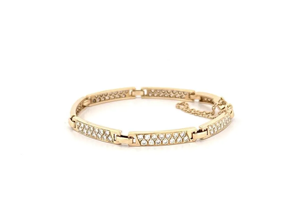 Bracelet en or et diamants en dépôt vente – Bijouterie Or Ligne à La Teste de Buch