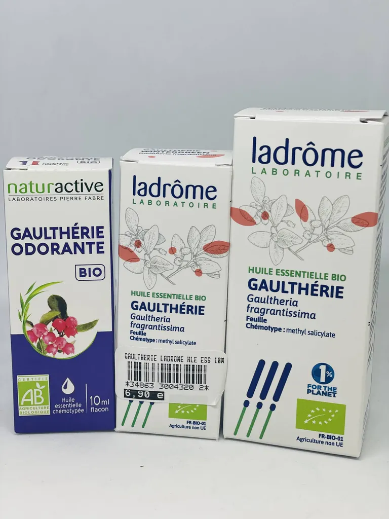 huile essentielle de gaulthérie odorante en pharmacie bio