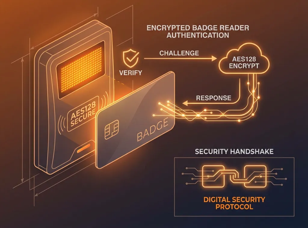 Badge RFID crypté AES128 : sécurité maximale pour contrôle d'accès professionnel en entreprise